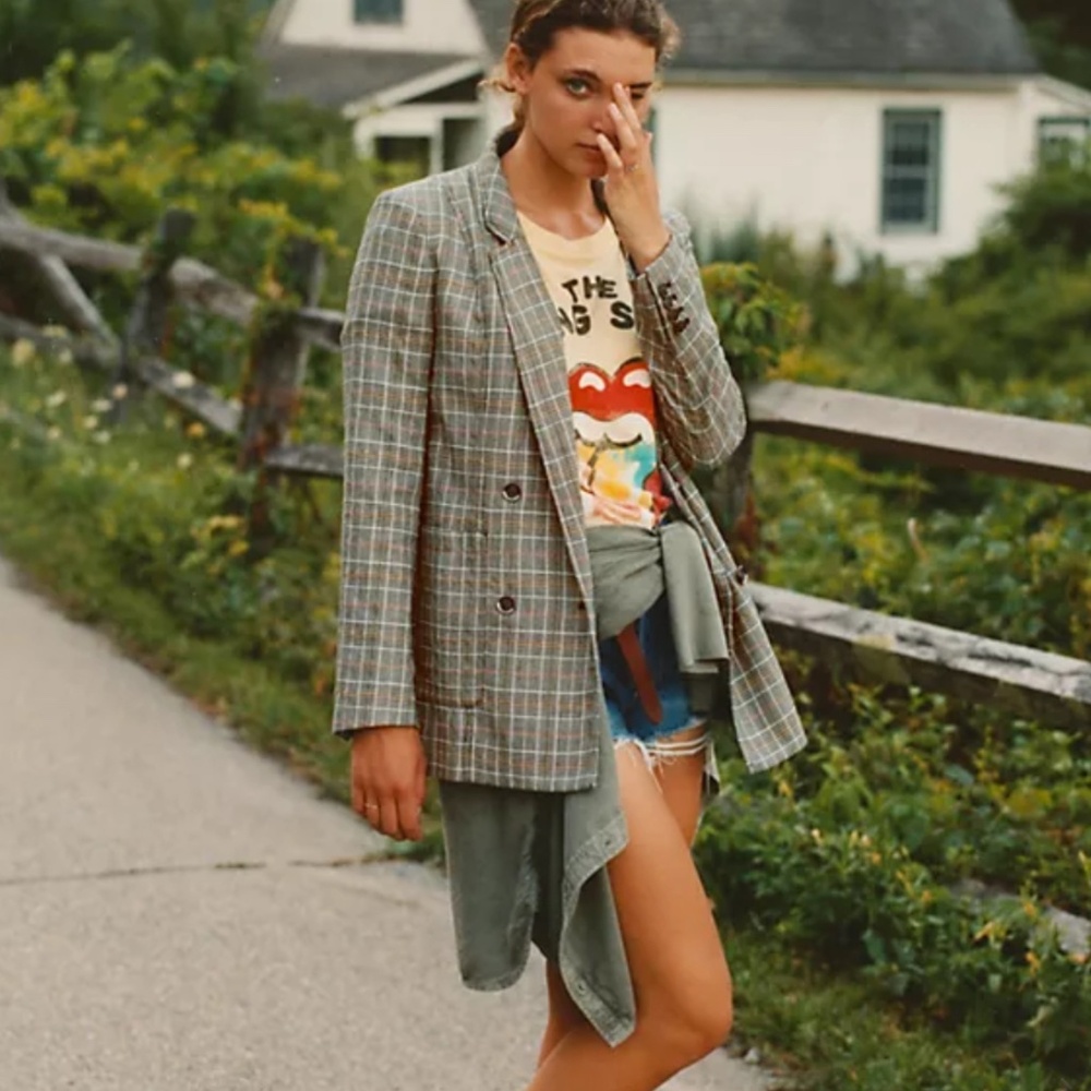 Maeve check blazer